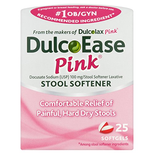 DulcoEase Pink Stool Softener Softgels, Value Size 4 Pack ( 100 count Total )