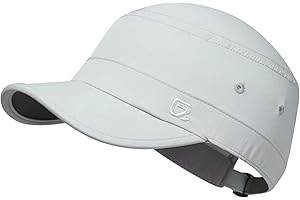 GADIEMKENSD Stretch Army Cap Sport Military Hats Flat Top Short Bill Breathable