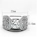 Marimor Jewelry 2.94 Carat Round Cut Cubic Zirconia, Silver Stainless Steel Unisex Ring Size 10
