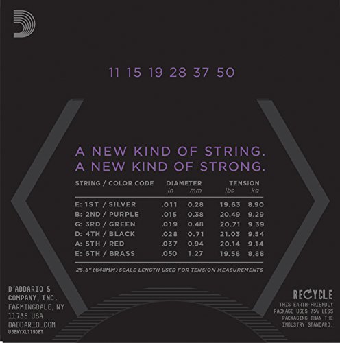 D'Addario NYXL1150BT Nickel Wound Electric Guitar Strings, Balanced Tension Medium