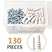 VIGRUE Plastic Self Drilling Drywall Anchors with Screws Kit, 130pcs Hallow Wall Anchors Set