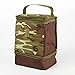 Fit & Fresh Kids' Austin Insulated Lunch Bag with Dual Zippered Compartments, Versatile Lunch Box for Boys, Brown/Green Camo