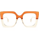 Zeelool Chic Oversized Thick Square Blue Light Blocking Glasses for Women 100% UV400 Protection Eyewear Qatar ZOP01892