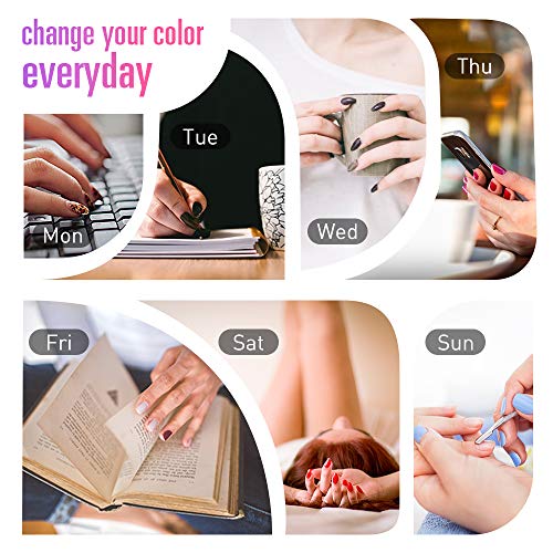 MEFA 18 Pcs Soak Off Gel Nail Polish, 16 Colors Gel + 1 Base Coat + 1 Top Coat(10ml/Bottle), UV Led Gel Polish Manicure Kit For Beginners Nail Art Salon Nail Design Set1 - Thumbnail 4