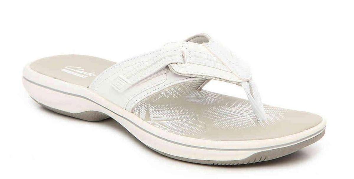 Clarks 261263924055 Brinkley JazzH White Synt Ladies' M080 Image