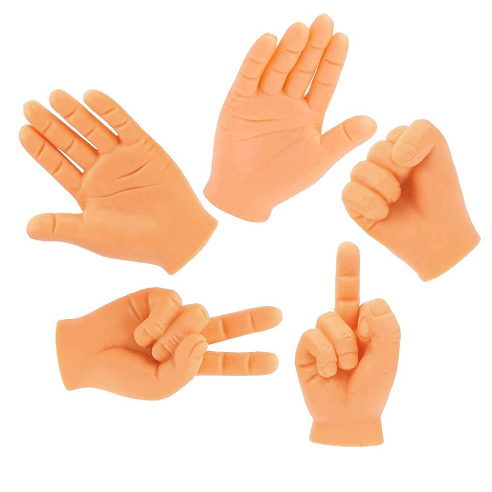 AQKILO Tiny Hands Miniature Finger Puppets, Party Favors, Educational, TikTok Toys, 5 Pieces