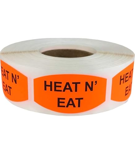 thumbnail interactive-video image 1 of SPICY Food Labels – 1000 Count Round Oval Stickers Per Roll, 1 Inch, Paper, American Online Products 1 of 2