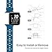 Alritz Band for Apple Watch 38mm 42mm, 4 Pack Soft Silicone Strap Band Replacement with Bumper Case for Apple Watch Series 1/2/3 (White/Black/Blue/Lake Blue, 38mm)