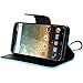 ZTE Prestige N9132 (Boost Mobile), ZTE Avid Plus (T-Mobil), Luckiefind Premium PU Leather Flip Wallet Credit Card Cover Case, Stylus Pen, Screen Protector & Wiper Accessories (Wallet Teal)