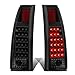 Auto Dynasty Full LED Tail Lights Compatible with 1988-2000 Chevy Tahoe Blazer GMC Yukon Suburban C/K Pickup, Reverse Brake Lamps, Driver and Passenger Side, Black Housing Smoked lens