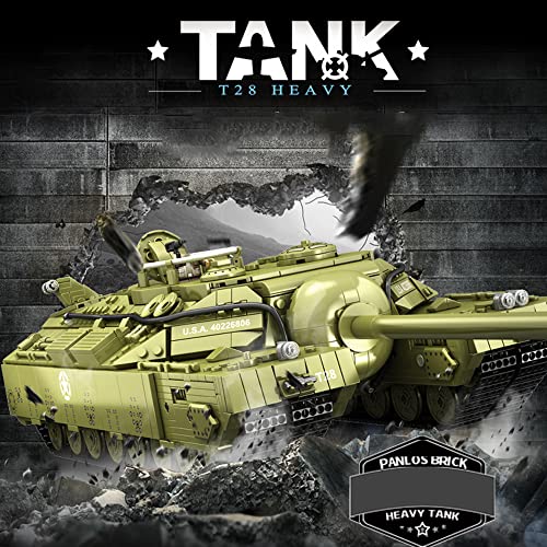 MISINI Panlos 628010 T28 Heavy Tank Building Kit, WWII Military Tank