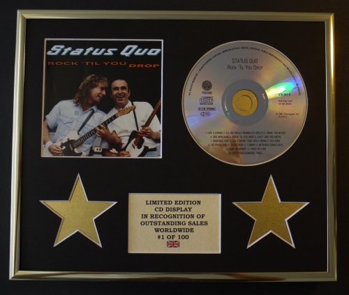 STATUS QUO/CD DISPLAY/LIMITED EDITION/COA/ROCK 'TIL YOU DROP