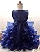 NNJXD Girl Dress Kids Ruffles Lace Party Wedding Dresses Size (90) 12-24 Months Blue