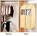 Tsing Garment Covers Fabric Hanging Clothes Storage Bag Large Organizer Garment Bags -Beige -M- 32''W 23''D 35''H