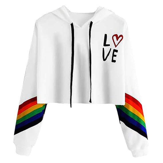 rainbow sleeve hoodie