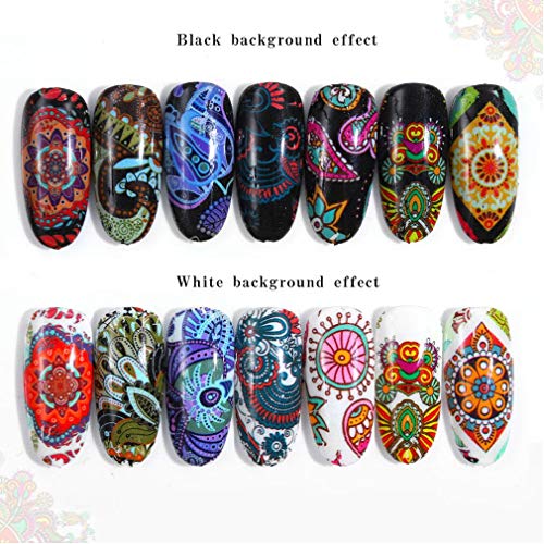 image for DAGEDA 1 Pack of 10 Pcs Glitter Nail Art Stickers Nail Transfer Foil W