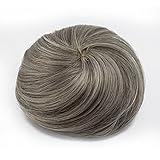 MERRYLIGHT Synthetic Donut Hair Bun Extension Chignon Hairpiece (Grey white-M3/60)