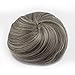 MERRYLIGHT Synthetic Donut Hair Bun Extension Chignon Hairpiece (Grey white-M3/60)