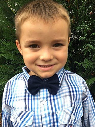 Bow Tie Clip / Navy Blue Wool Felt / Boy, Baby, Newborn