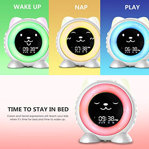 I·CODE Kids Alarm Clock,Children's Sleep Trainer, Wake Up Light & Night Light, Sleep Sound Machine -Teach Child When Fine to Wake Up - Thumbnail 2
