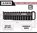 ARES 70219-28-Piece 3/8-Inch Drive Magnetic Socket Holder - Securely Holds 14 Standard and 14 Deep Sockets in Place - Organize Sockets up to 1 Inch or 24mm