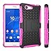 DRUnKQUEEn Sony Xperia Z3 Compact Case, [HEAVY DUTY ARMOR] Dual Layer Rugged Hybrid Hard Shockproof Case Cover with Kickstand for Sony Xperia Z3 Compact