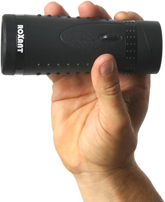 Authentic ROXANT Grip Scope High Definition Wide View Monocular - with Retractable Eyepiece and Fully Multi Coated Optical Glass Lens + BAK4 Prism. Comes with Cleaning Cloth, Case & Neck Strap. : Camera & Photo