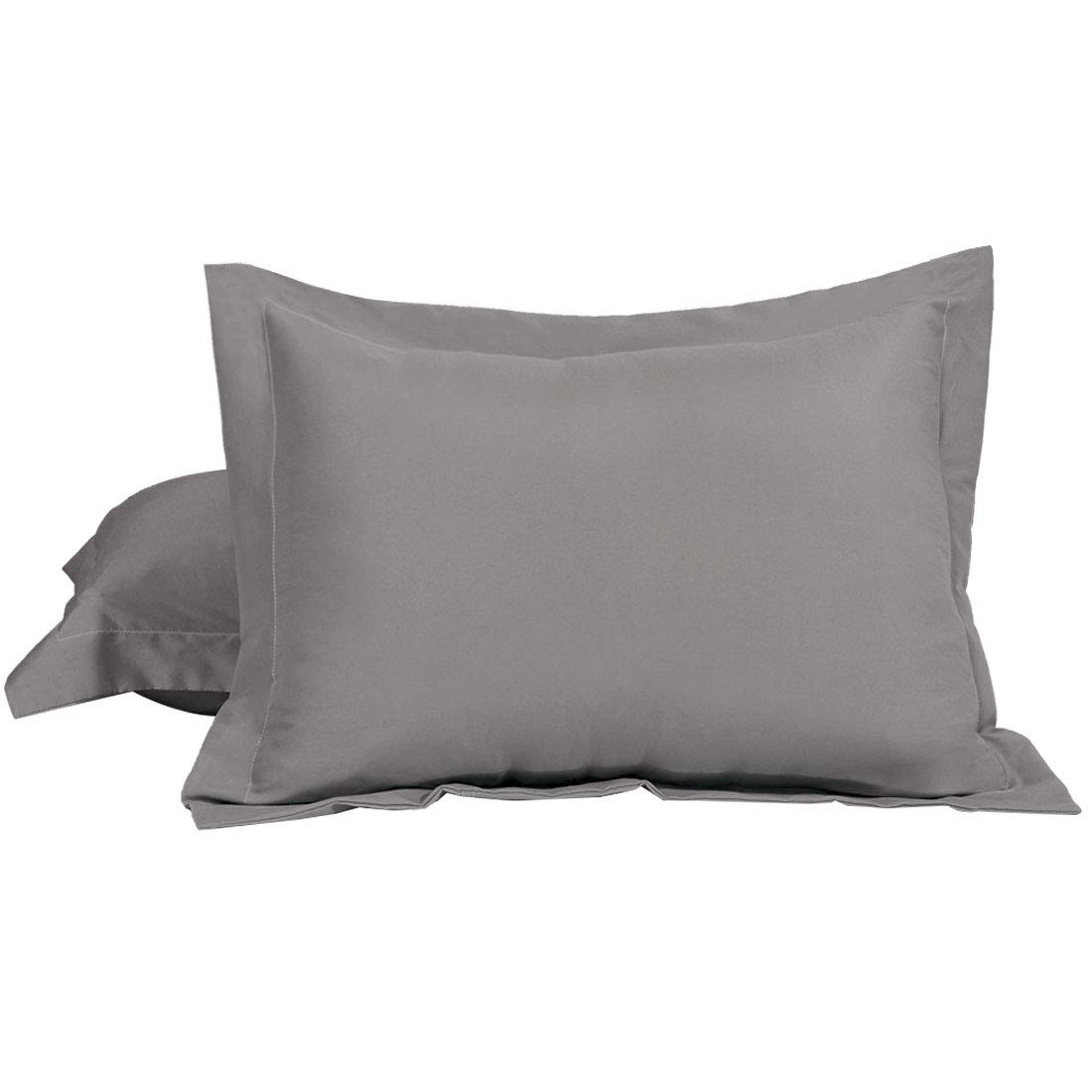 sourcing map Pillow Shams 2 Pack Soft Brushed Microfiber Envelope Closure Pillowcases Grey 50 x 75cm