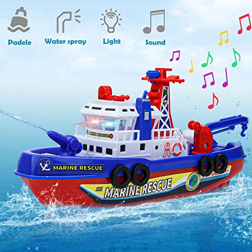 Bath Toys Yacht Toy in tub, Gift for Kids Pool Toy Light Up Float ...
