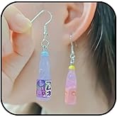 Soda Earrings for Women Pink Purple Soda Friendship BFF Earrings Fans Music Lover Cosplay Jewelry