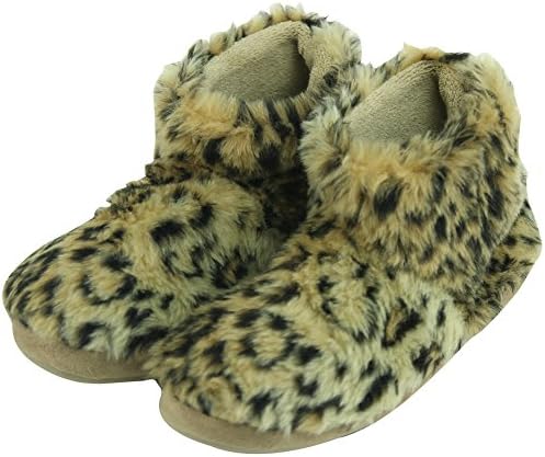Forfoot Women's Bootie Slippers, Soft Fleece Winter Warm Indoor House Slipper Boots