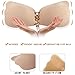 NUOYI Women's Strapless Self Adhesive Silicone Invisible Push-up Bras , Pack of 3(1 black and 2 beige)
