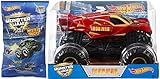 Iron Man 2017 Monster Jam Hot Wheels 1:24 Scale Marvel & Mystery Blind Bag Mini Monster Truck with Launcher