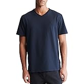 Calvin Klein Mens Smooth Cotton Solid V-Neck T-Shirt