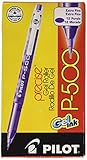 Pilot Precise P-500 Gel Ink Rolling Ball Pens, Extra Fine Point, Purple Ink, Pack of 12 (38599)