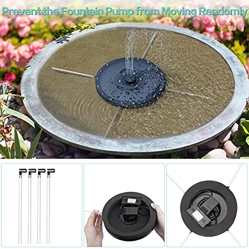 2021 New 3.5W Solar Fountain Pump for Bird Bath,Built-in 2000mAh Battery Solar Powered Water Fountain Pump,24 LED Lights Solar Water Pump Floating Fountain with 7 Water Styles for Garden,Pool,Outdoor