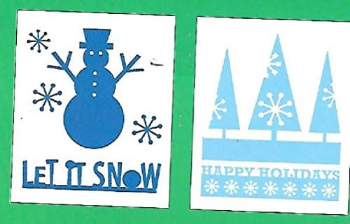 BEEKLEY BOWS Flock Iron On Christmas Theme Craft Transfer (Let it Snow and Happy Holidays)