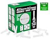 TOGGLER ALLIGATOR AF6 Flanged Anchor, Polypropylene, Made in US, For #6 to #12 Fastener Sizes (Pack of 100)