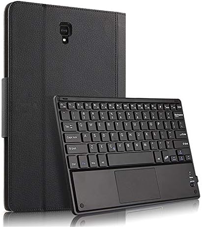 Tablet Case Compatible with Samsung Galaxy Tab S4 10.5 Inch T835,Anti-scratch Shockproof Fashion Bracket Clamshell Magnetic Buckle Tablet Case USA Wireless Bluetooth Keyboard with Touchpad-Black