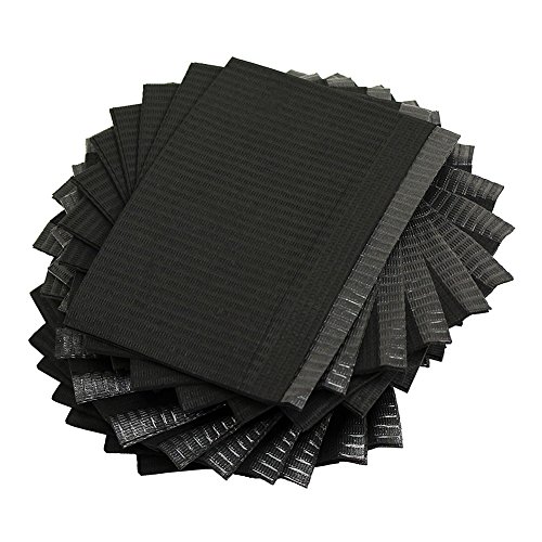 Dental Bibs Sheets 125pcs Disposable Tattoo Table Covers Clean Pad Underpad Hygiene Personal Medical Tattoo Bib Waterproof Tattoo TableCloth Tattoo Supply Sheet 13" X 17"(Black)