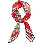 ANDANTINO 100% Mulberry Silk Square Scarf for Hair-25.6" X25.6'' Women Men Natural Silk Neckerchief Digital Printed Headscarf