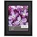 Gallery Solutions 14x18 Black Wood Wall Frame with Double Black Mat for 11x14 Image