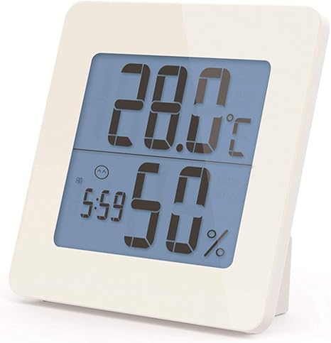 Amazon 電子温度計シンプルなファッションデザインスタイルの家庭用湿度計赤ちゃんの部屋高精度温度計と湿度計の子供の目覚まし時計 ワイン用温度計 オンライン通販