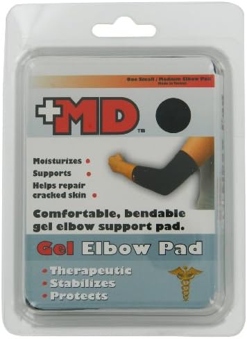 MD USA Gel Elbow Pad, Black, Medium, 1-Pound