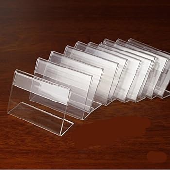 Mini Sign Display Holder Price Card Tag Label Counter Top Stand Case 7cm x 4cm (30)