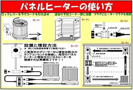 Amazon 小型温室用ヒーター パネルヒーター サーモ無 ｓｐ 250 増設用 ビニールハウス 温室用品