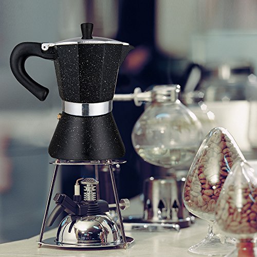 TopHomer Espresso Coffee Maker Moka Pot Stovetop 6 Cup Machine With Large Handle To Prevent Burns Induction Coffee Cooker for Home and Office Use