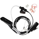 3' 2-Wire Earpiece Headse Coil Earbud Audio Surveillance Kit Compatible for Motorola XPR 6000 XPR6500 XPR6550 XPR 7000 XPR 7550 XiR-P8200 XiR-P8268 Acoustic Tube Headset, Noise ReductionTwo-Way Radio