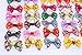 yagopet 50pcs/lot New Dog Hair Bows Nice Flower Bows Cute Pet Grooming Products Mix Colors Pet Hair Bows Topknot Rubber Bands