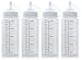 Premium Squeeze Squirt Bottles with Caps and Measurements (16 oz) 4-Pack | BPA-Free, Wide Neck | Ideal For Sauces, Ketchup, BBQ, Condiments, Dressing, Paint, Pancake Art, Workshop